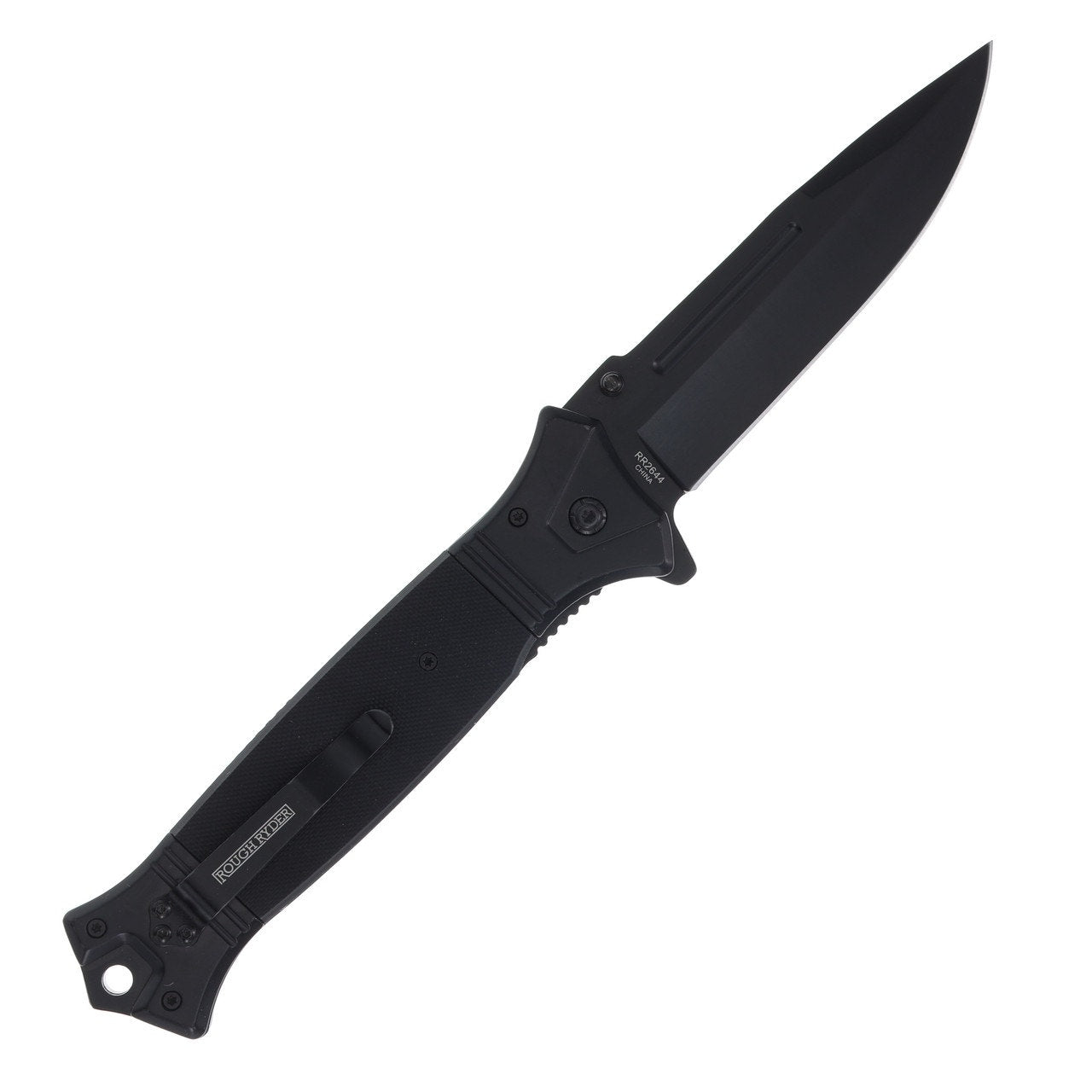 Rough Ryder ~ Tactical Black G-10 Spring Assisted KNIFE ~ 6in Closed ~ RR2644