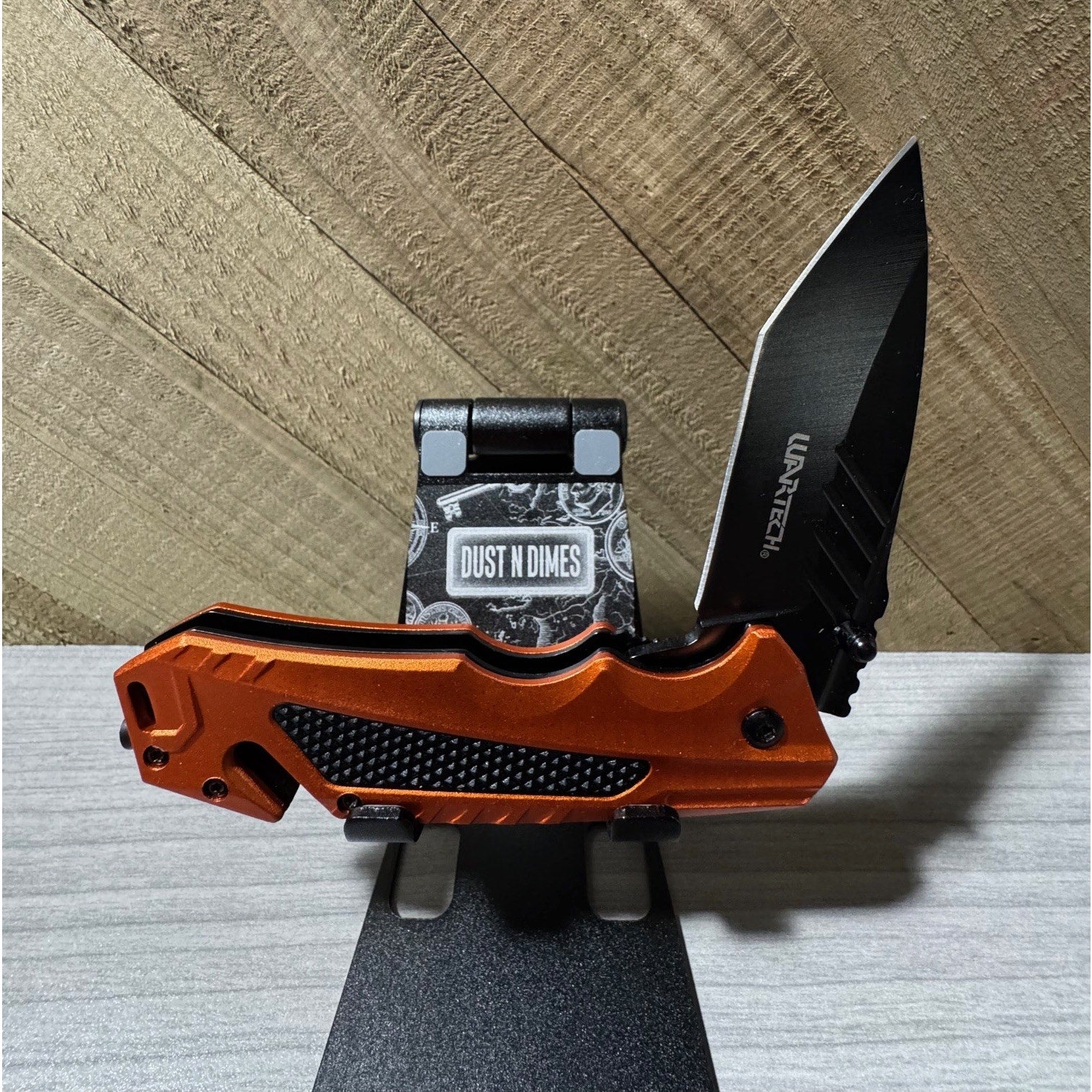 WarTech ~ Spring-Assist 4" Blade ~ GlassBreak ~ SeatBelt Cutter ~ EDC Orange