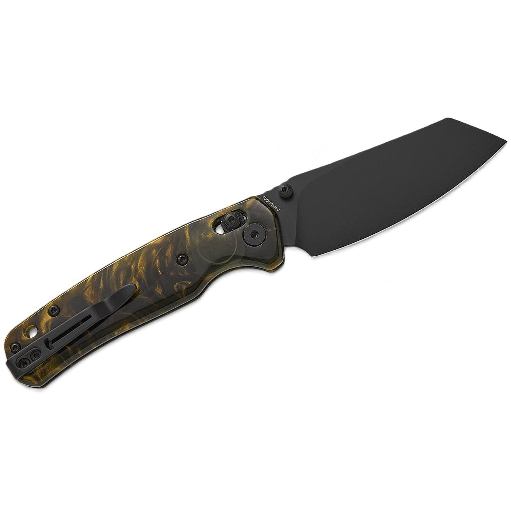 Bestechman ~ Cicada Wing ~ Crossbar Lock Knife ~ Brown Resin/Black ~ BMK06S