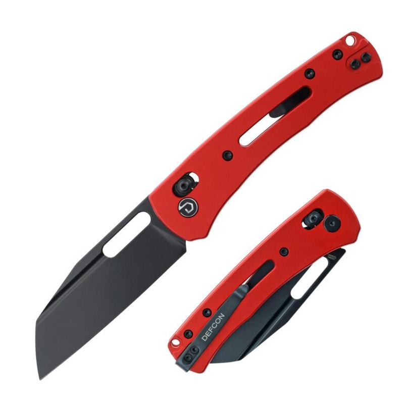 DEFCON ~ 7.5″ Pivot Lock Aluminum Folding Knife - Red ~ TD023RD