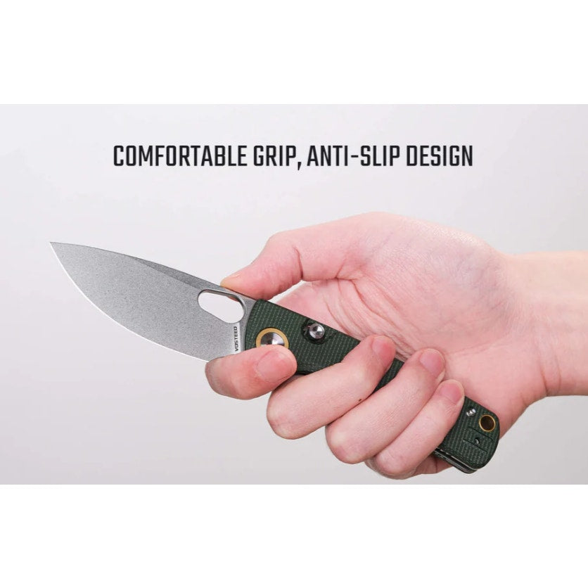 VOSTEED Porcupine - Top Liner Lock (2.99" 14C28N Blade & Micarta Handle)