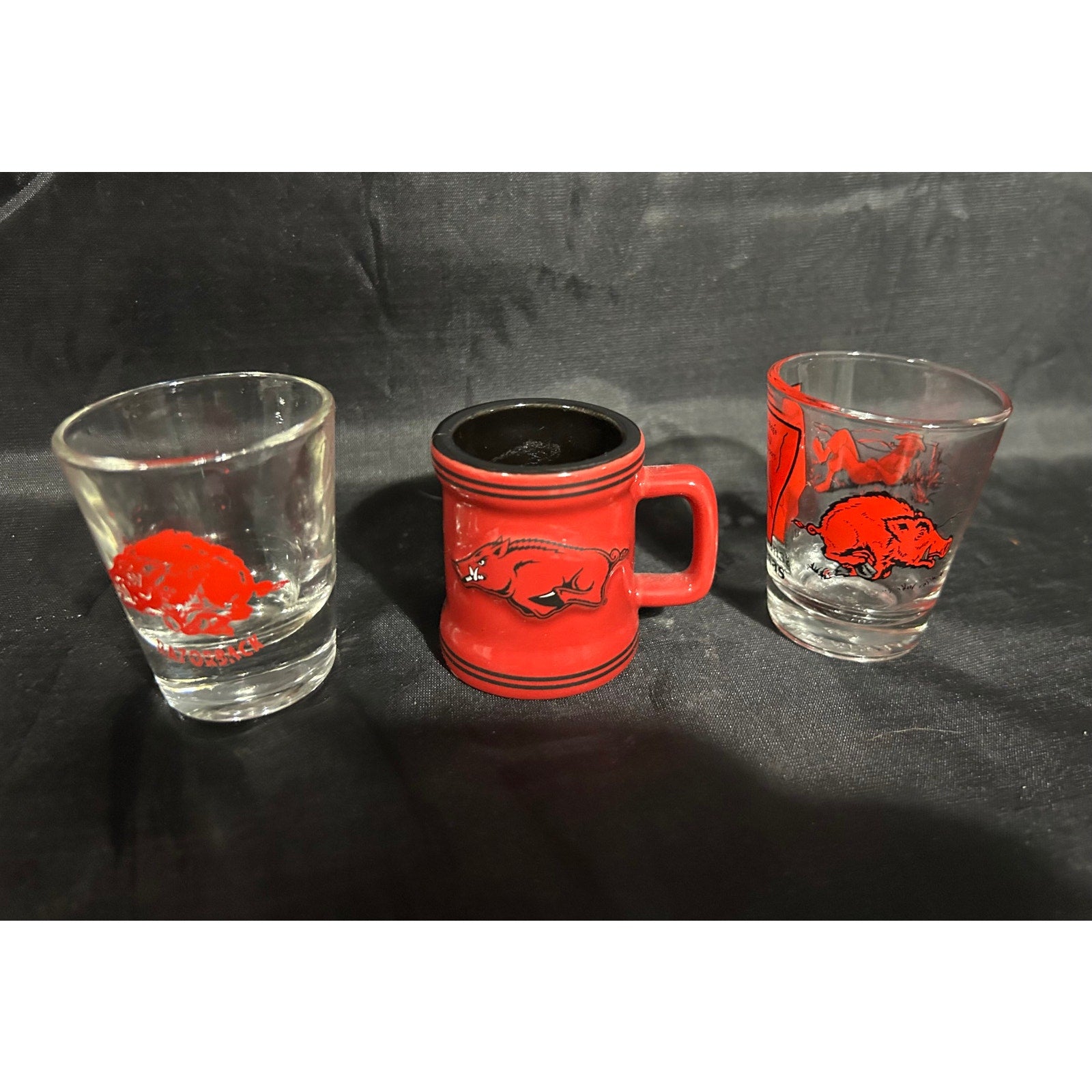 Arkansas Razorback ~ 3 Piece Shot Glass