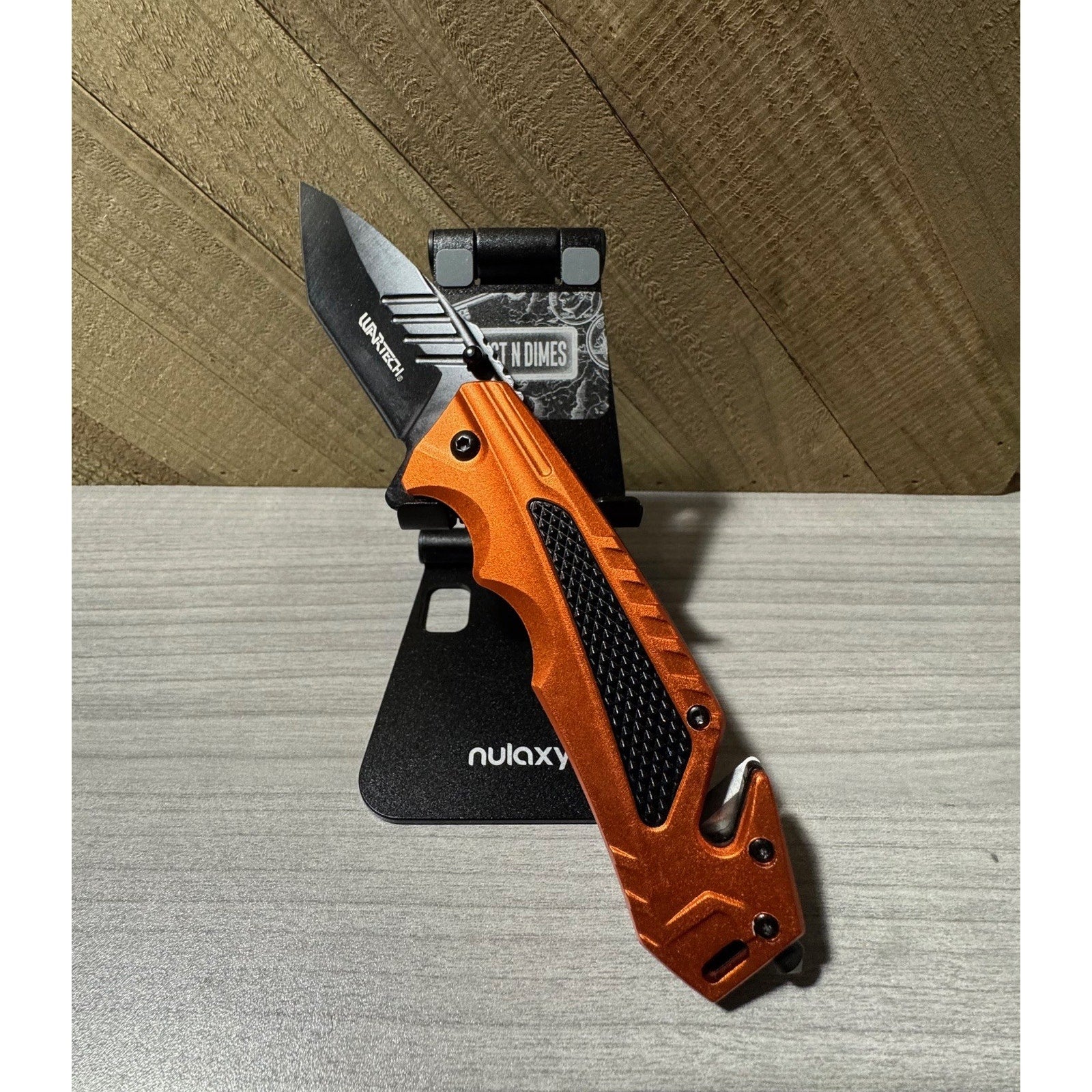 WarTech ~ Spring-Assist 4" Blade ~ GlassBreak ~ SeatBelt Cutter ~ EDC Orange
