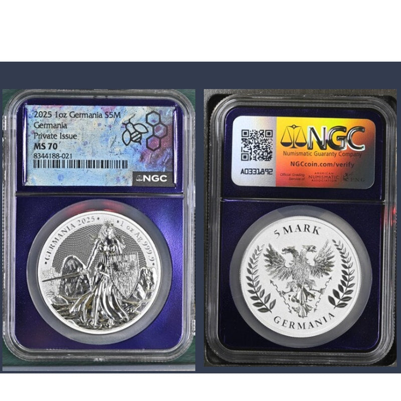 2025 1oz S5M Germania ~ Germania ~ Private Issue ~ NGC MS 70