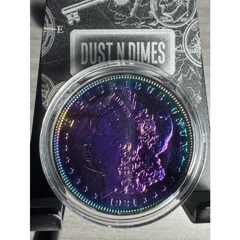 1921 Morgan $1 Prismatic ~ Atom Vaporing Technology w/ COA