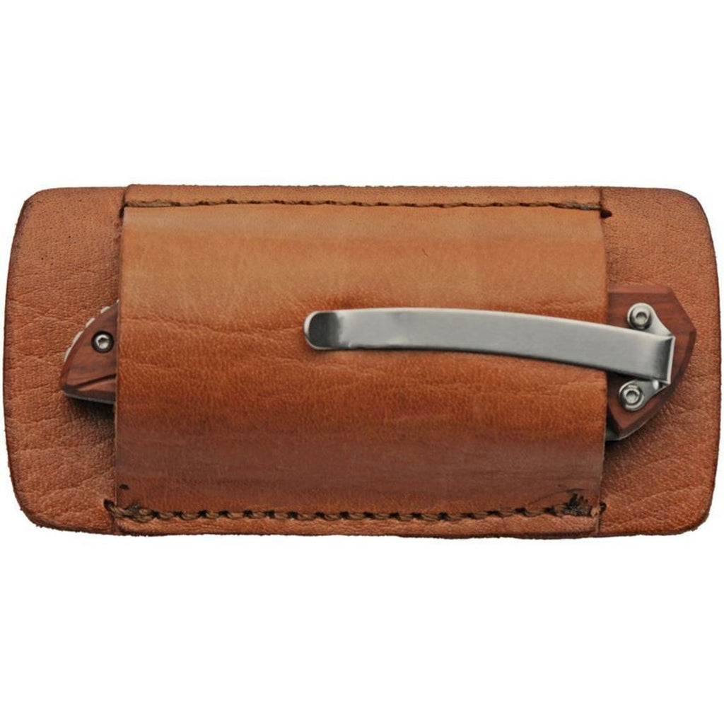 Rite Edge ~ Horizontal Folding Premium Black Leather Knife Sheath