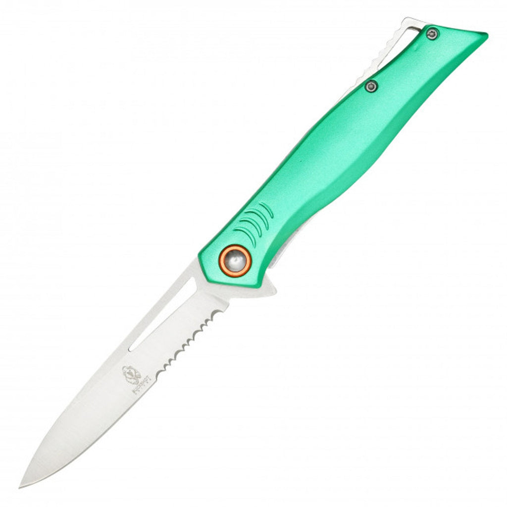 Buckshot ~ 8” Green Gills Pocket Knife ~ PBK251GN
