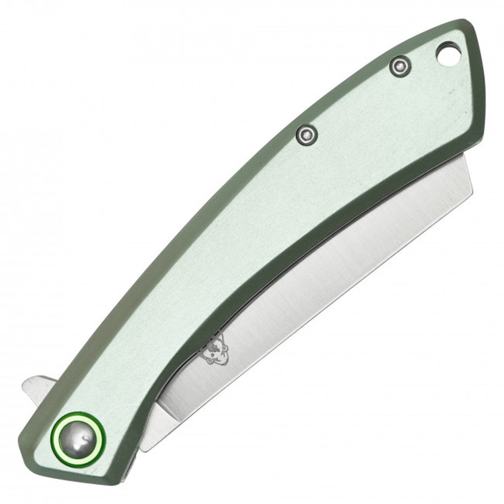 Buckshot ~ 7.75" Gray/Green Cleaver Pocket Knife~ PBK252CH