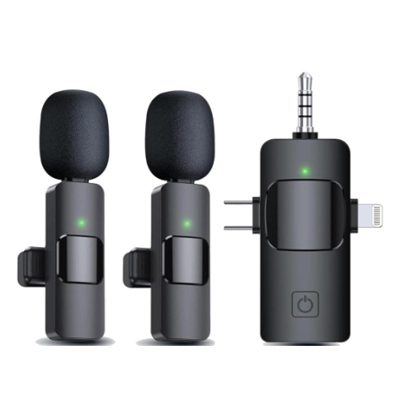 Wireless Lavalier Microphones for iPhone iPad, USB-C Microphone