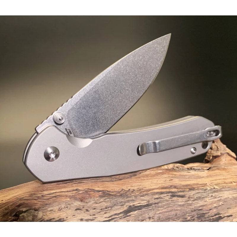 CJRB ~ Pyrite AR-RPM9 Steel Blade Titanium Handle Folding Knives ~ J1925T