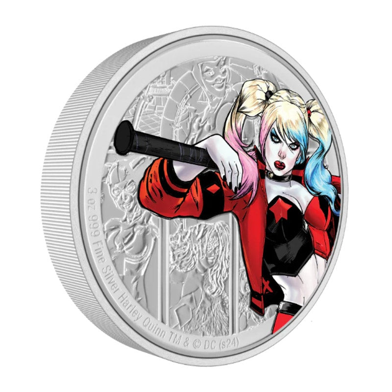 Marvel ~ HARLEY QUINN™ ~ DC Villains ~ 3 Oz Silver Coin 10$ Niue 2024 ~ Limited