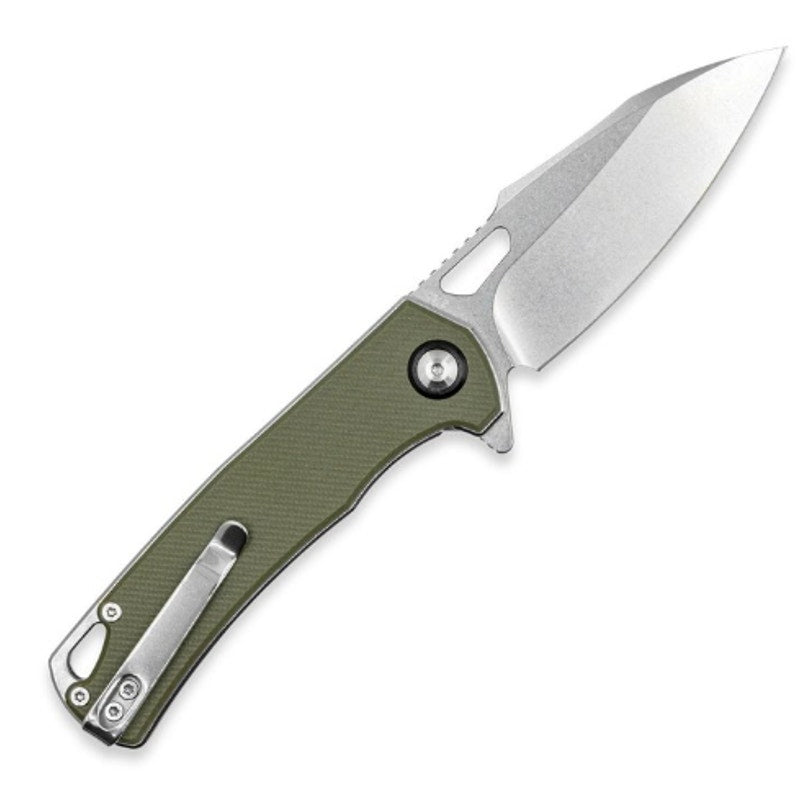 REMETTE RT-Rhino Button + Liner Lock Knife Green G-10 (3.1" Stonewash)