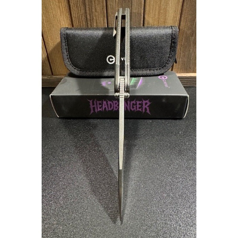 CIVIVI HEADBANGER ~ Liner Lock Knife ~ Green Micarta (3.8" Satin Nitro V)