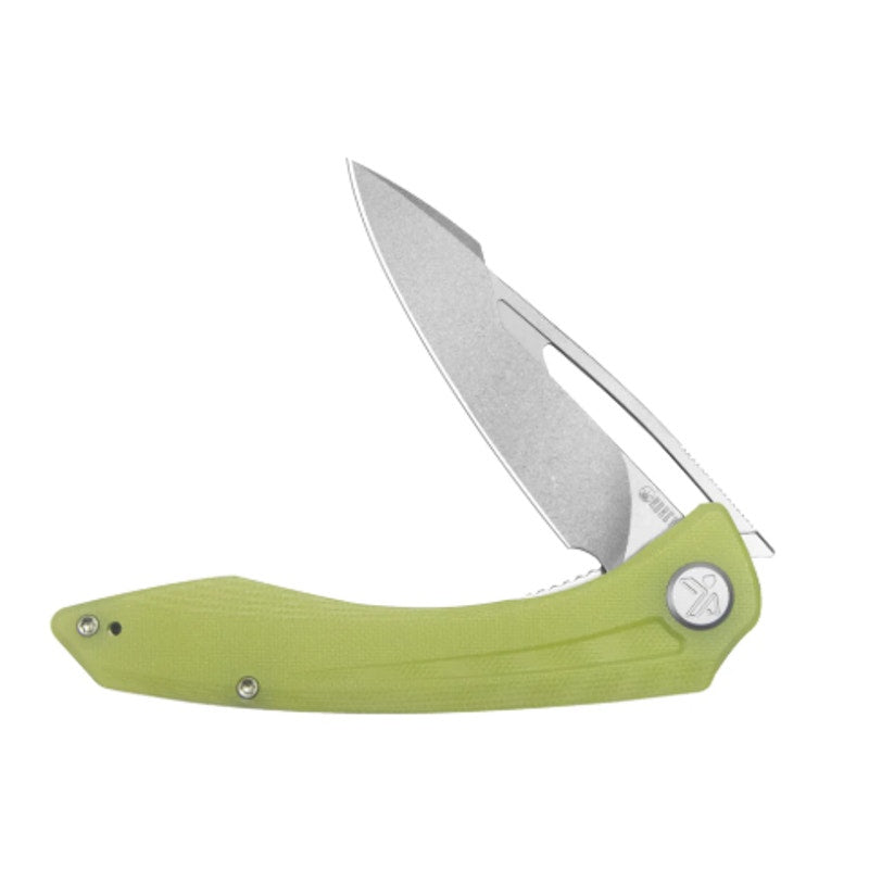 Kubey ~ Merced ~ 3.46" Beadblasted 14c28n Blade ~ Durable Yellow G10