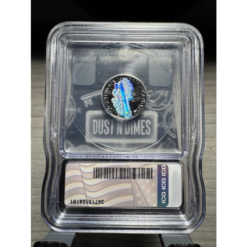 1943 Mercury Dime “Black Ruthenium & Hologram” ICG Genuine - Limited 1 of 1000!
