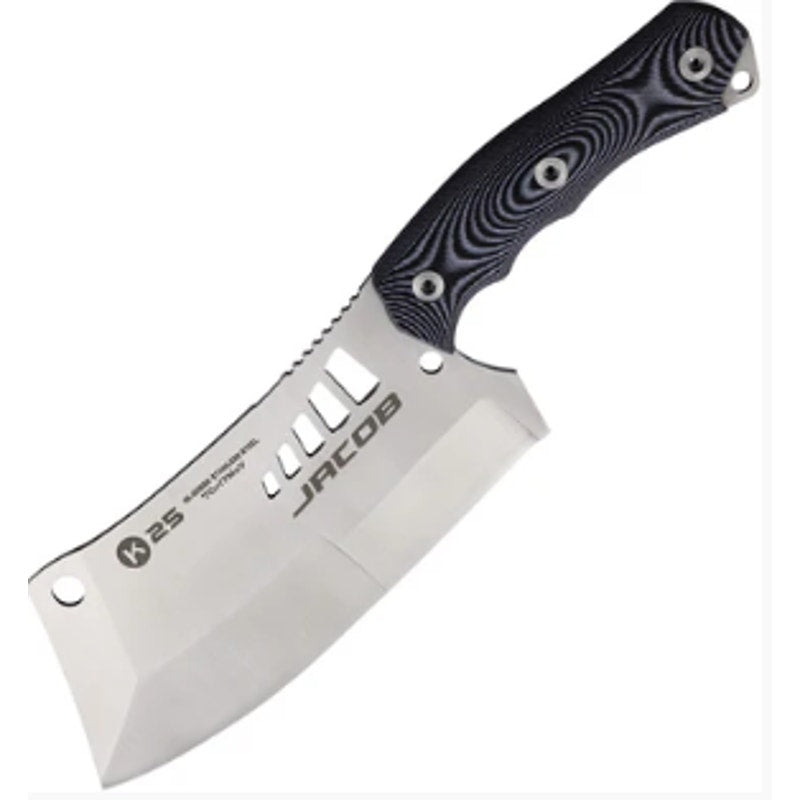 K25 ~ Jacob Tactical Machete ~ Blk/Gray G10 ~ 7Cr17MoV Fixed Blade Knife ~ 32559
