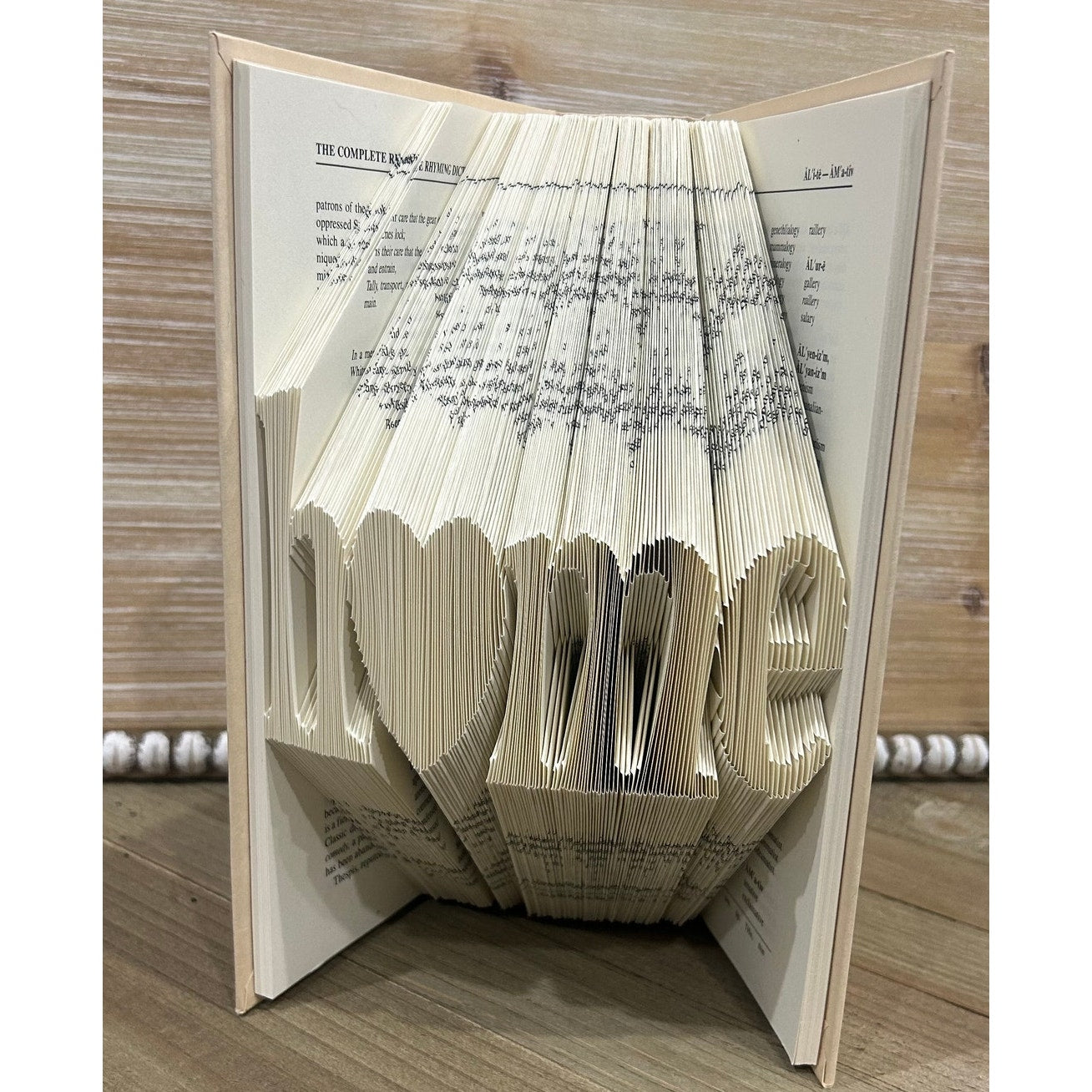 Handcrafted Upcycled ~ Folded Book Art ~ Home