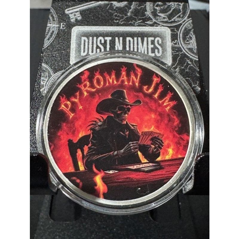 1oz .999 Silver ~ OpticGlow Coins ~ Serialized Limited Mint ~ Pyroman Jim