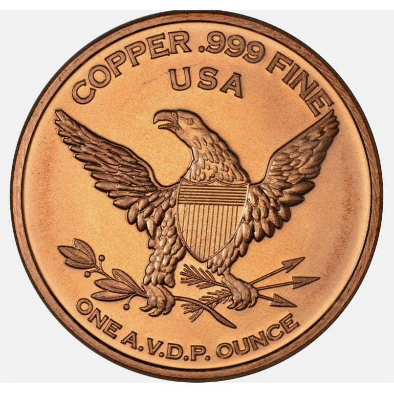 1oz .999 Copper "Cannabis ~ Legalize It!" Round