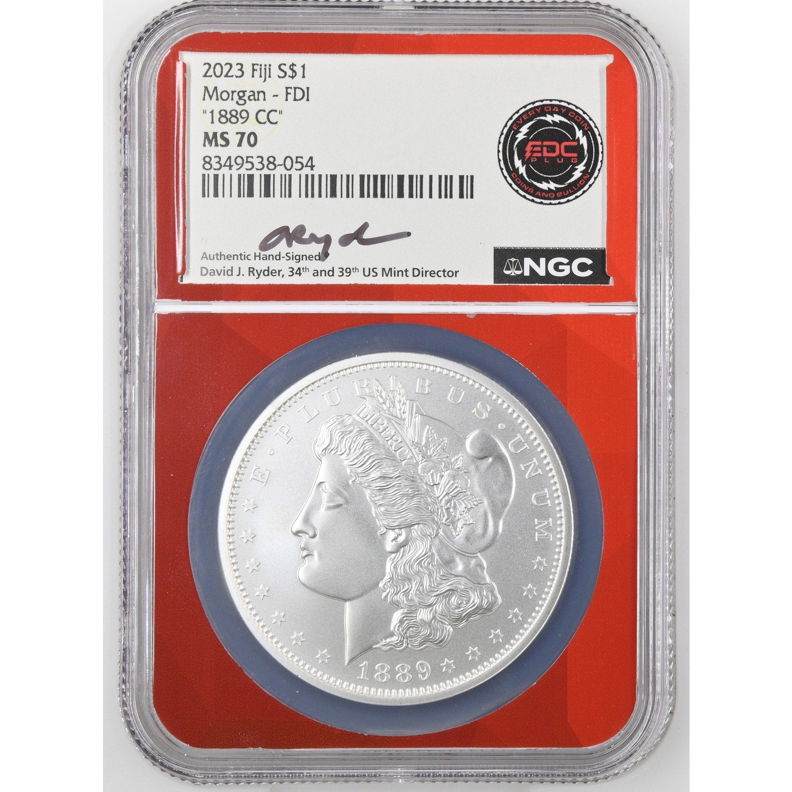 2023 ~  S$1 Fiji Morgan ~ FDI "1889 CC" ~ .999 Silver ~ NGC MS 70