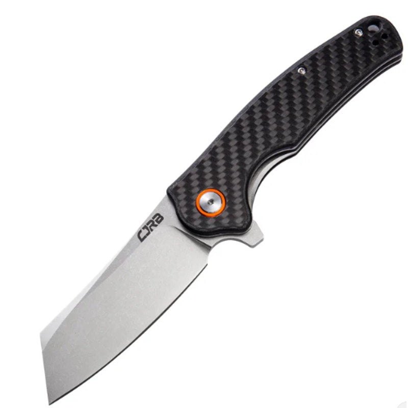 CJRB ~ Crag ~ Liner Lock Knife Carbon Fiber (3.5" AR-RPM9 Stonewash) ~ J1904CF