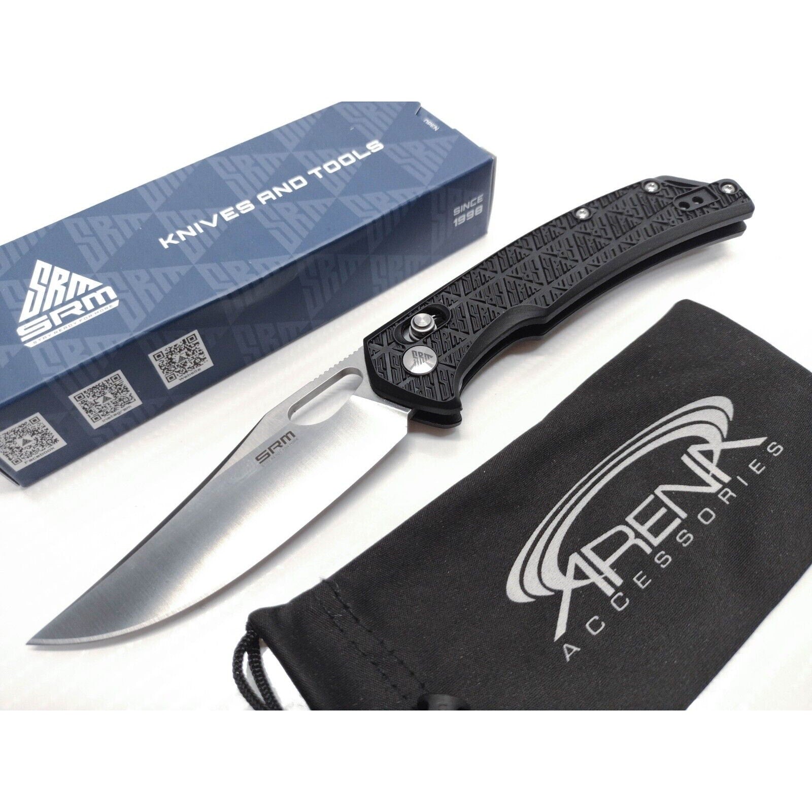 SRM Retriever Ambi Lock Knife with Left/Right Hand Carry Pocket Clip FRN Handle