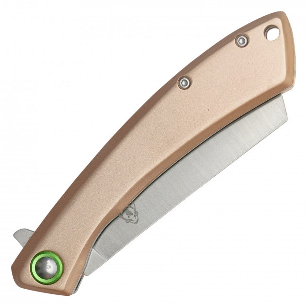 Buckshot ~ 7.75" Gold Cleaver Pocket Knife~ PBK252CH