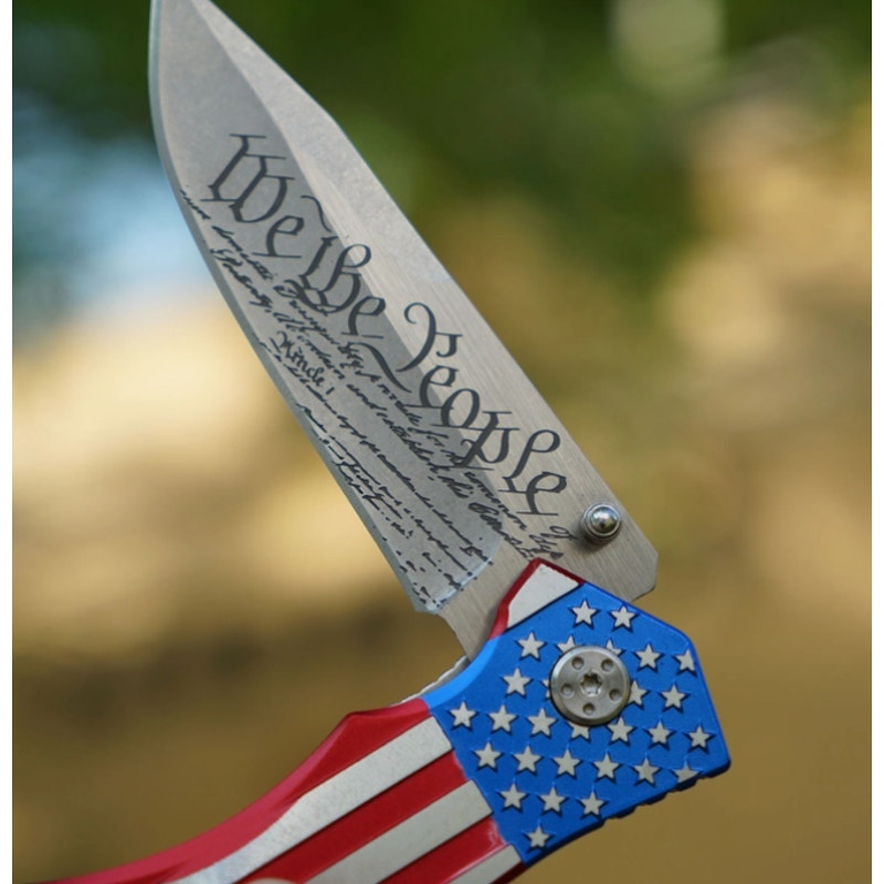 MTECH USA ~ 'We The People' ~ 8.75" Folding Knife ~ All Stainless