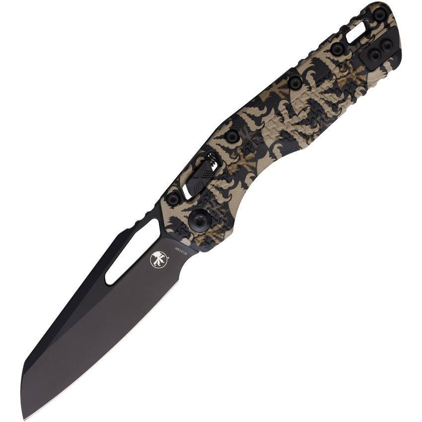 Microtech ~ MSI Black Ram-Lok Knife ~ Claw Camo Tri Grip ~ 210T-1PMCWC-Z4
