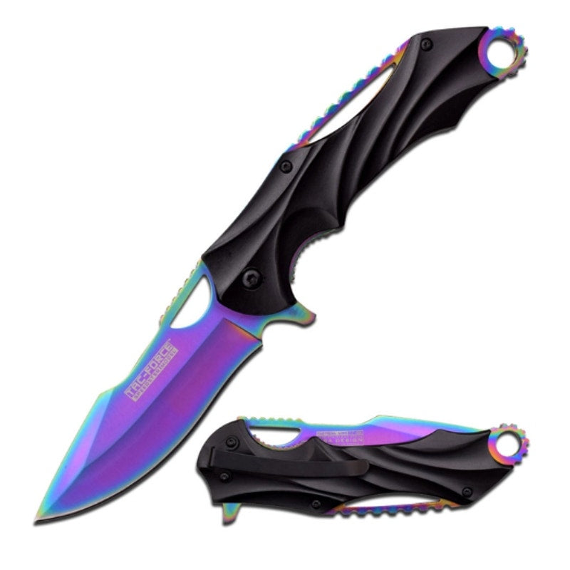 ElitEdge Rainbow Tint Tactical Folding Blade