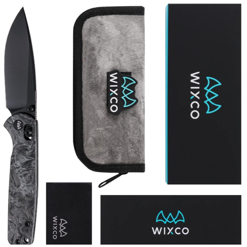 WIXCO ~ Drax ~ Grey Shredded Carbon Fiber/Black 14c28n ~ WX10BNV