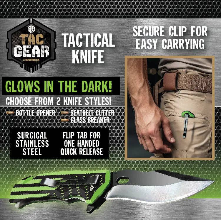 TacGear Glow In The Dark Handle Pocket Knife Assortment Bulk