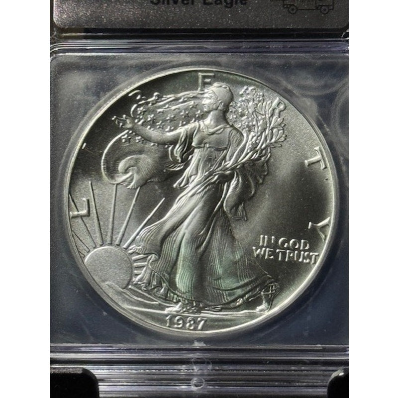 1987 ~ $1 Silver Eagle ~ ICG MS70